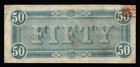 1864  50 Crisp Xf  Historic Confederate States Of America Note 