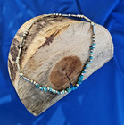 Original Native Vintage Navajo Turquoise Sterling Silver Beads Necklace 21  Inch