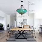Vintage Stained Glass Pendant Lamp Tiffany Style Ceiling Fixture Hanging Light