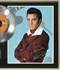Elvis Presley  burning Love  Re-print Signed Silver Record Display Wood Plaque