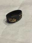Antique Japanese Shakudo Fuchi Floral Gold Inlay Nanako Edo Period