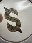 Rare Vintage 1910s Sweep Stakes Tobacco Tag Figural Letter S Shape Tobacciana