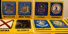 Post Cereal Premiums 11 Stickers   22 State Flags Gag Inc  Kelloggs 2 Doubles