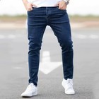 Skinny Jeans Slim Fit Stretch Denim Pants Streetwear Y2k Mens Black blue 28-38