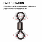 100 50x Rolling Barrel Swivel 220 Lb Fishing Swivels Solid Ring   3 0   