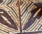 Vintage Tapa Bark Cloth Textile From Pacific Islands  48x62    Size