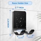 2pcs Stainless Steel Adhesive Razor Holder   Shaver Hanger For Bathroom