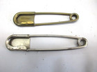 2 Vintage 5      4 5  Brass Large  Metal Safety Pin Horse Blanket Laundry  Risdon