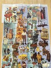 Vintage Mapa Folklorico Chile Folkloric Map Folded Travel Poster Chile