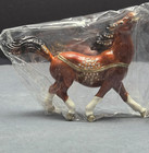 Ciel Jeweled Running Horse Trinket Box Brown Enamel Austrian Crystal Hinged