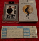 Original 1987 Michael Jackson Bad Us Tour Ticket     1 Keepsake Album Card  1987