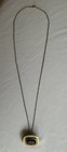 Antique Amethyst Glass Pendant Necklace 10k Gold Chain Peery Estate Albany Mo