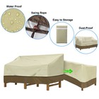 Heavy Duty Waterproof Patio Loveseat Cover  Outdoor 2-seater Furniture Protector