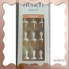 Kiss Real Short Full Cover Salon French Nails natural 24 Count