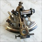 Antique Collectible Nautical Brass Working German Marine Sextant W  Wooden Box