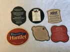 Vintage Cardboard Drink Coasters  Lot Of 6