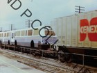 Orig Train 110 Format Slide Flat Car Motor Coach Vtg Adp23014