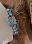 Silver Vintage Style Women   s Square Watch