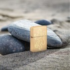 Zippo Fighting Lion Design High Polish Brass Windproof Pocket Lighter  46839