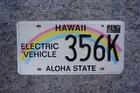 2022 Hawaii Aloha State License Plate - Electric Vehicle