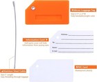 Silicone Luggage Tag With Name Id Card Perfect To Quickly Spot Luggage Orange