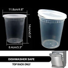 32 Oz Heavy Duty Large Round Deli Food soup Plastic Containers W  Lids Bpa Free