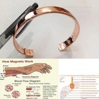 2pcs Pure Copper Magnetic Bracelet Arthritis Therapy Energy Cuff Men   Women Usa