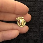 Golden Apple Pinback Teacher Administrator Gift Tiny Lapel Pin Tie Tack