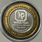 Imperial Palace Las Vegas  10 Casino Gaming Token  999 Fine Silver Strike Round