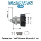 13 16  Combination Cabinet Cam Lock Cylinder Password Coded Lock Black