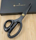 Guggenhein V 8 6-in Craft Elite Paper Scissors  Matte Black  3 3-in Blades-new