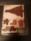 Stampin  Up  Holiday Wishes Stamp Set  Set Of 6   Christmas Tree  Star  Holly