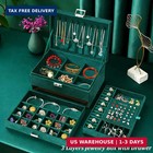 Jewelry Box For Women With Drawer  3-layer Large Jewelry Organizer With Lock