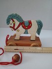 Vintage Wooden Horse Pull Toy