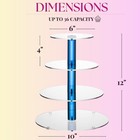 4-tier Blue Acrylic Cupcake Stand 12  1 Piece Display Tower For Desserts Wedding