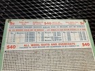 Nos Vintage 1940 s Tailor Made Suits 5 Cents Hamilton Baby 3600 Punch Board