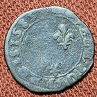 1583 B France 2 Deniers Rouen Henry Iii Coin Vg Km 33 Scarce