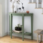 Homes  Inside   Out Payne Modern Half Moon Console Table Storage Shelf Sage