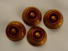 Pack Of 4 Pieces Genuine Epiphone Bell Hat Speed Knobs Amber Us Ship