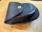 Handcuff Holder Black Leather Gold Snap Boston Leather 5510 For Duty Belt