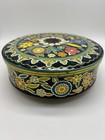Vintage Tin Daher Embossed Metal Decorative  Made In England Bright Florals