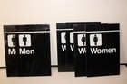 Vintage Mta Nyc Metal Subway Signs - 1 Men 3 Women