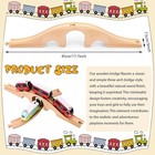 Wooden Train Track Expansion Set With Bridges And Tunnels For Kids
