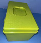 Vintage Wilson Wil-hold Small Green Plastic Sewing Case 12x7x6 5