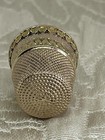 Vintage 10k Gold Thimble With Hues Of Green And Yellow  Size 8