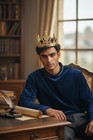 Gold Crown  Clear Crystal Crown  Royal King Crown  Regal Crown  Medieval Crown