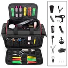 Bafaso Hairdresser Bag Adjustable Dividers Travel Barber Case Black