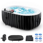 Naizea 2 Person Inflatable Oval Hot Tub With 100 Airjets relaxedspa75   x47  x26  