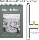 Sketch Book 9x12  Drawing Paper Pad 100 Sheets  Top Spiral Sketch Pad 