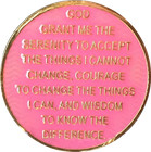 2 Year Aa Medallion Pink Gold Plated Alcoholics Anonymous Sobriety Chip Coin Two